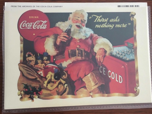 02315-3 € 0,50 coca cola ansichtkaart 10x15cm kerstman met cadeau's.jpeg